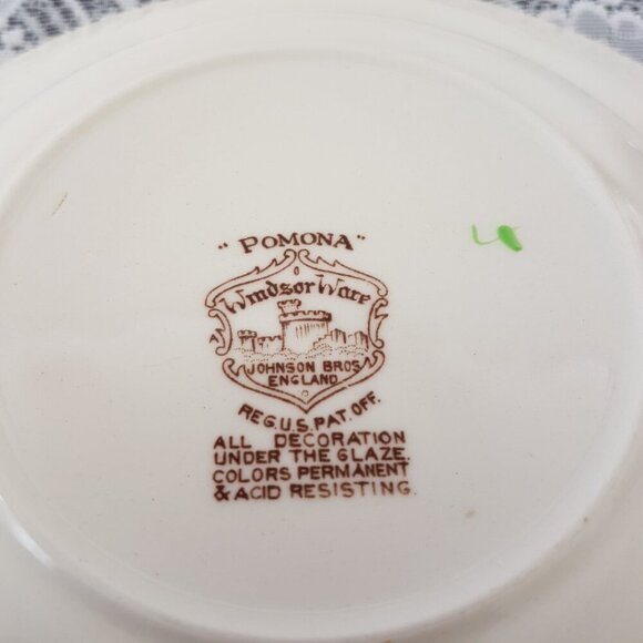 4pc Johnson Brothers PONOMA Rimmed Soup Bowl Set, Windsor Ware Brown Transferwar - Picture 11 of 11